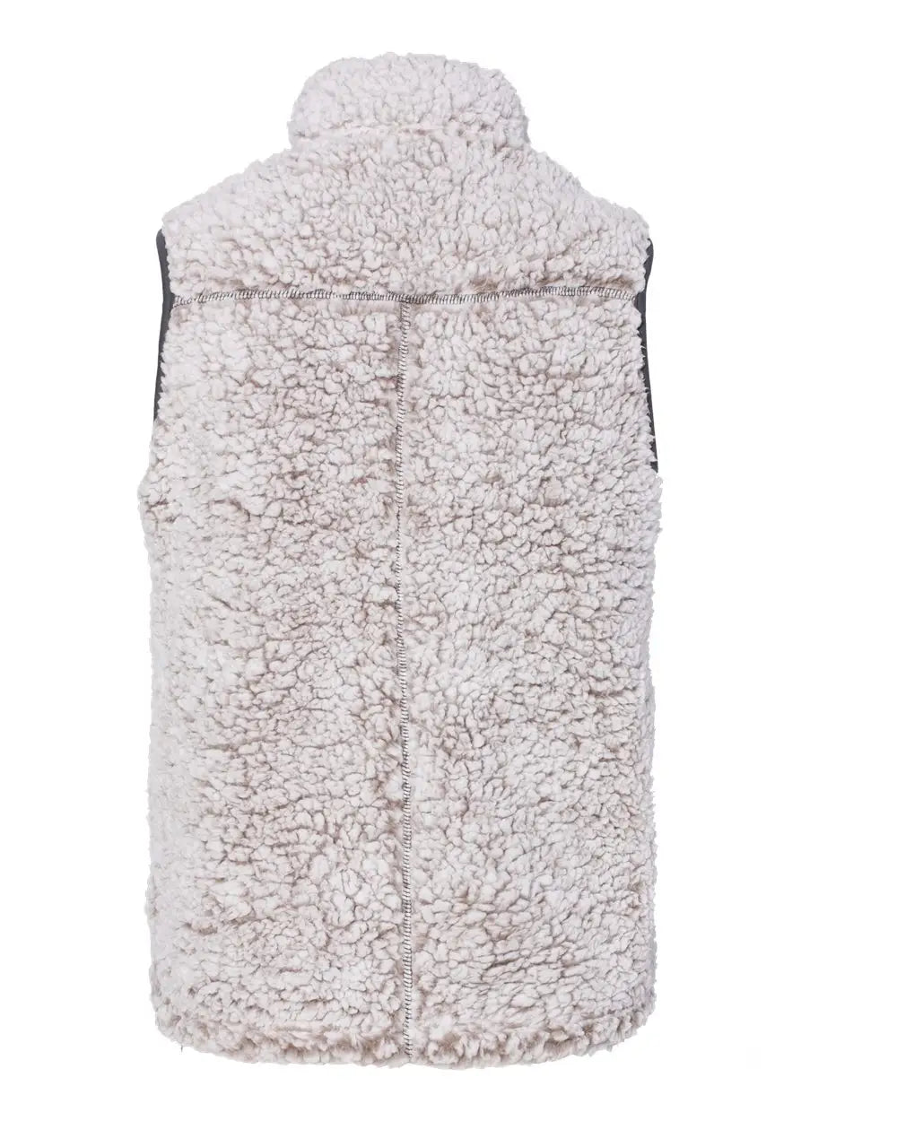J. America 8456 Women’s Epic Sherpa Full-zip Vest - Oatmeal Heather