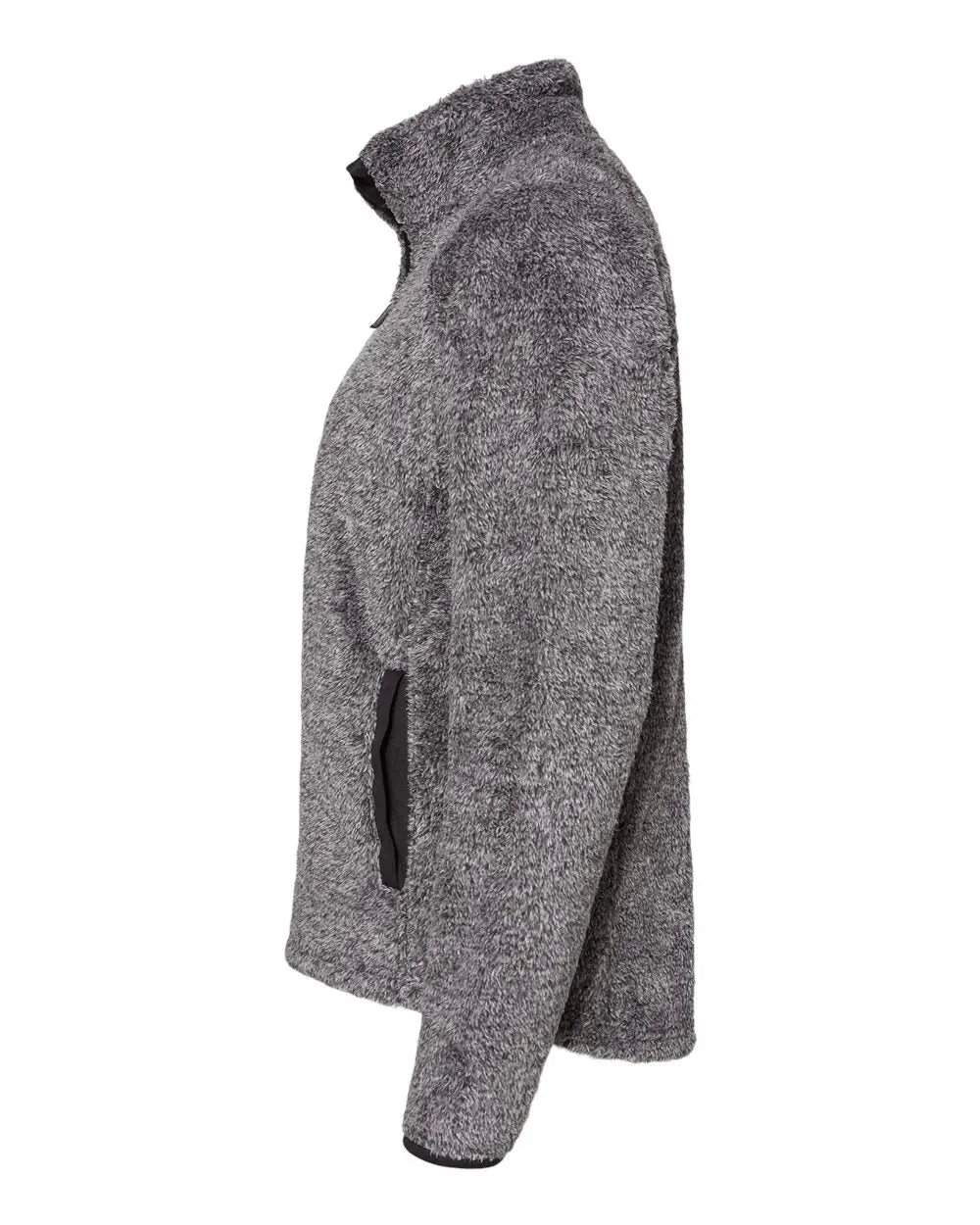 J. America 8463 Women’s Boundary Shag Frosty Sherpa Full-zip - Black