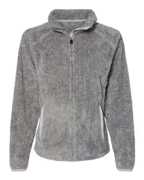 J. America 8463 Women’s Boundary Shag Frosty Sherpa Full-zip - Grey