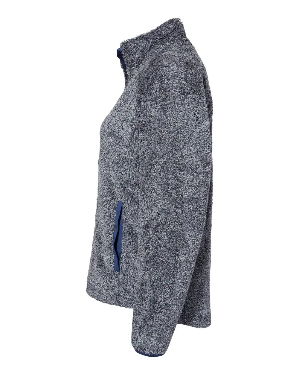 J. America 8463 Women’s Boundary Shag Frosty Sherpa Full-zip - Navy - s