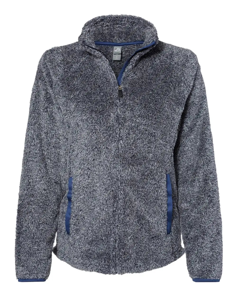 J. America 8463 Women’s Boundary Shag Frosty Sherpa Full-zip - Navy - s