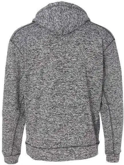 J. America 8613 Cosmic Fleece Hooded Sweatshirt Charcoal Fleck
