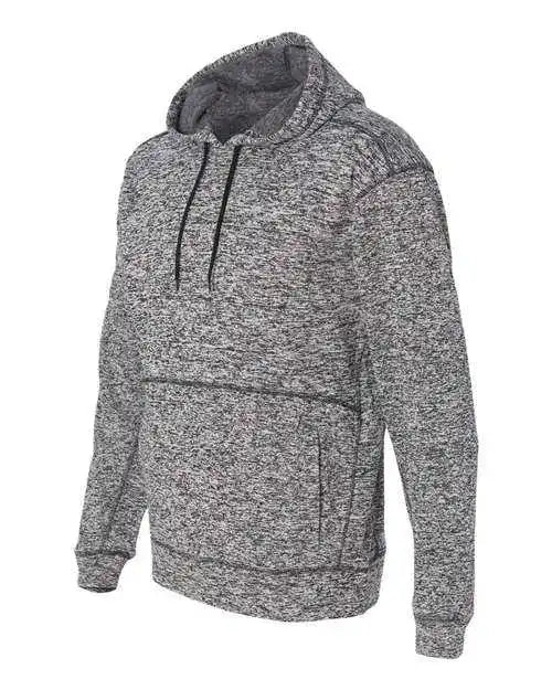 J. America 8613 Cosmic Fleece Hooded Sweatshirt - Charcoal Fleck