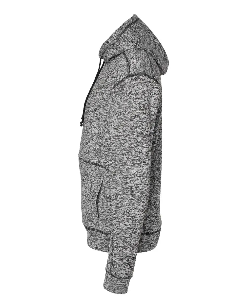 J. America 8613 Cosmic Fleece Hooded Sweatshirt - Charcoal Fleck