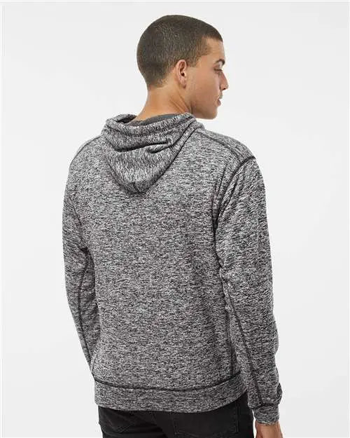 J. America 8613 Cosmic Fleece Hooded Sweatshirt - Charcoal Fleck