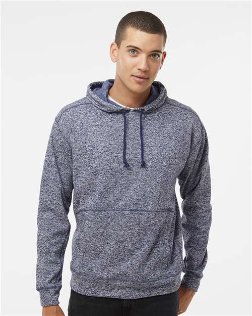 J. America 8613 Cosmic Fleece Hooded Sweatshirt - Navy Fleck
