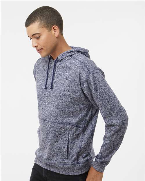 J. America 8613 Cosmic Fleece Hooded Sweatshirt - Navy Fleck