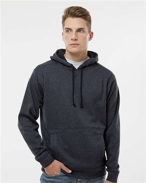 J. America 8613 Cosmic Fleece Hooded Sweatshirt - Onyx Fleck