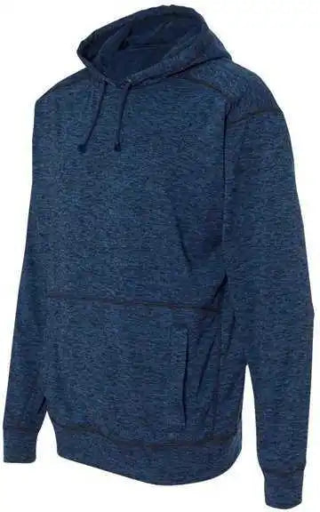 J. America 8613 Cosmic Fleece Hooded Sweatshirt - Royal Fleck