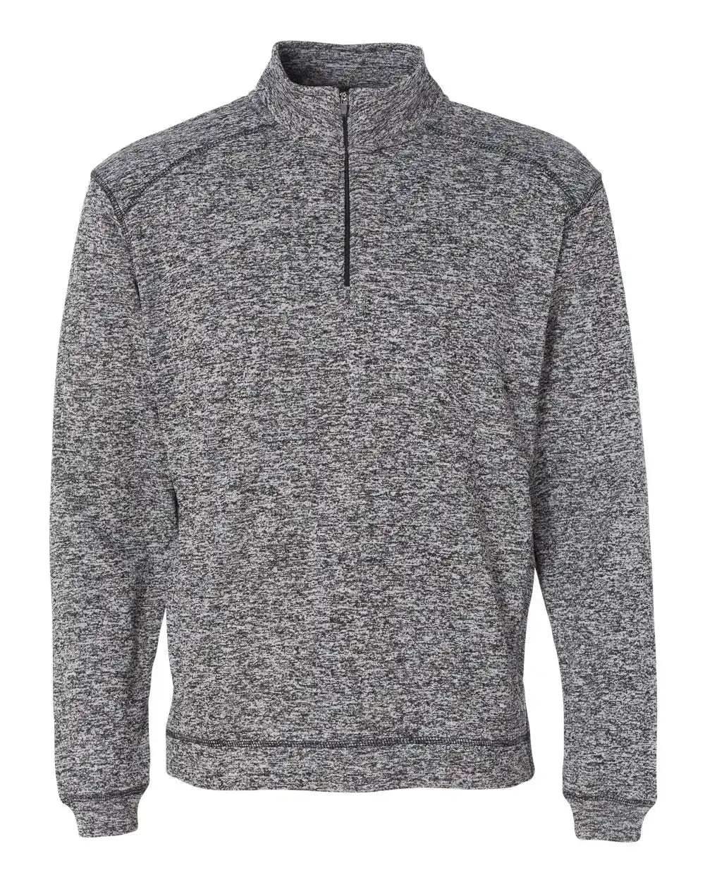 J. America 8614 Cosmic Fleece Quarter-zip Sweatshirt - Charcoal Fleck - s