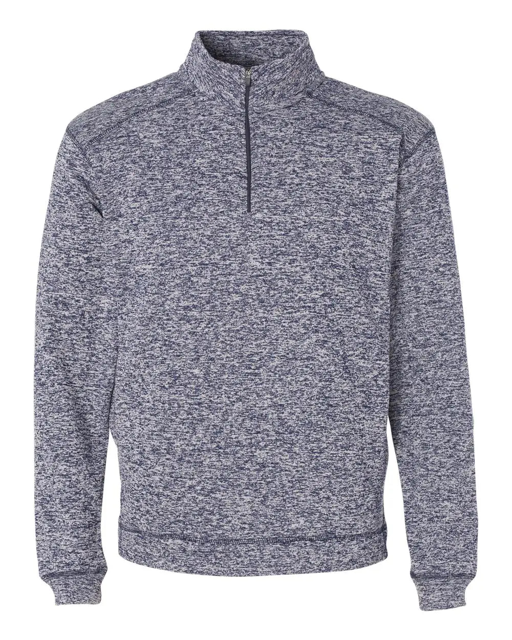 J. America 8614 Cosmic Fleece Quarter-zip Sweatshirt - Navy Fleck