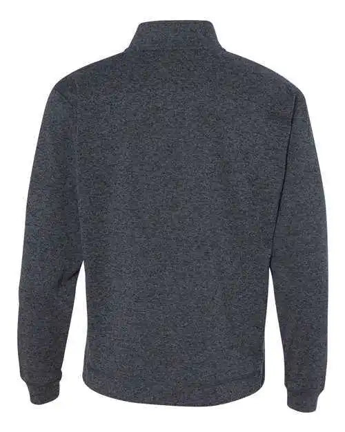 J. America 8614 Cosmic Fleece Quarter-zip Sweatshirt - Onyx Fleck