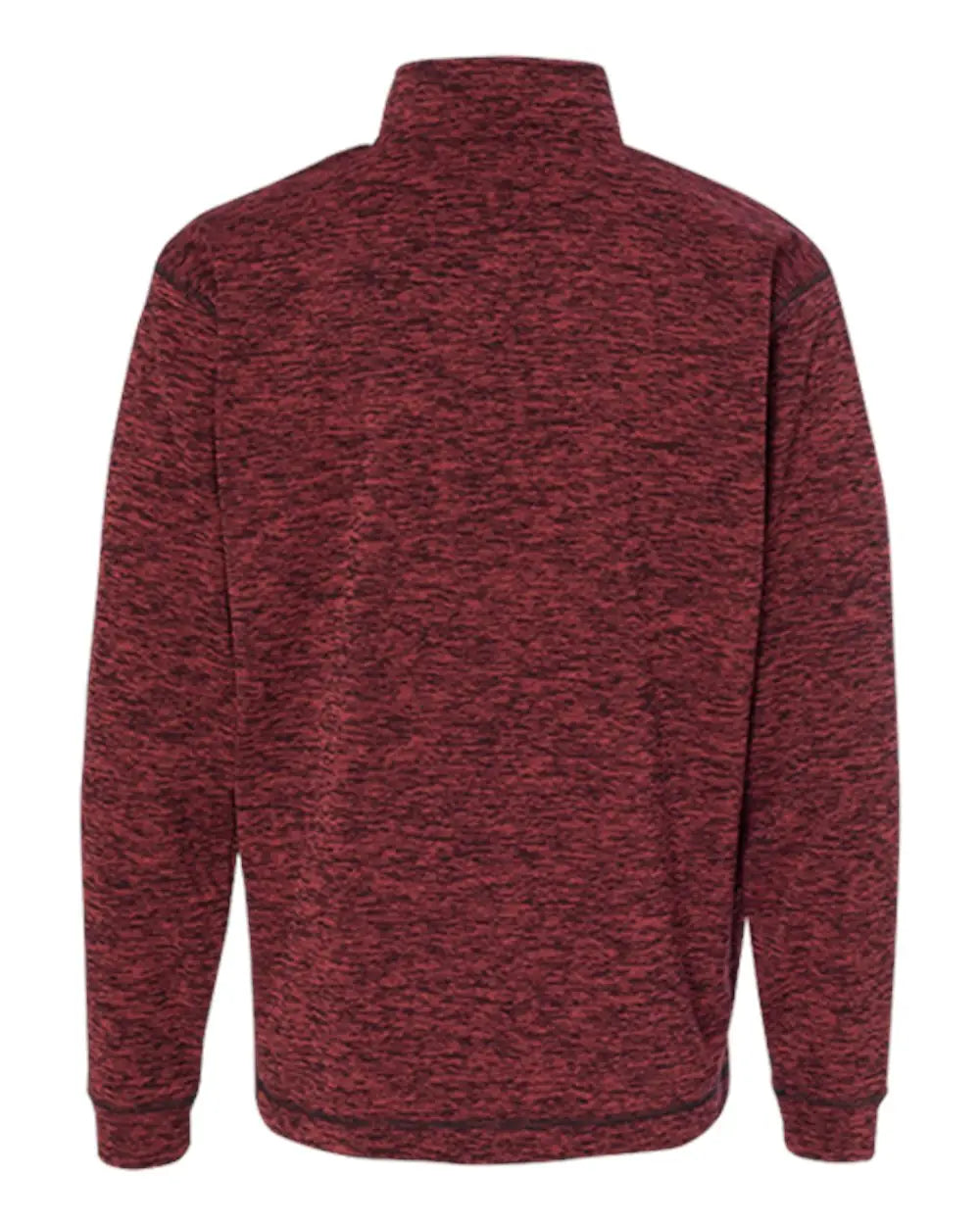 J. America 8614 Cosmic Fleece Quarter-zip Sweatshirt - Red Fleck