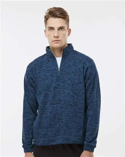 J. America 8614 Cosmic Fleece Quarter-zip Sweatshirt - Royal Fleck - s