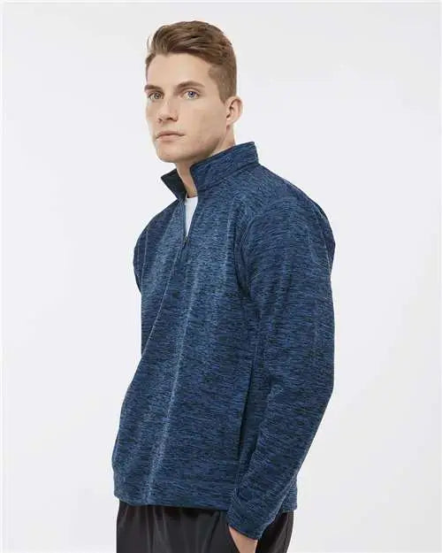J. America 8614 Cosmic Fleece Quarter-zip Sweatshirt - Royal Fleck - s