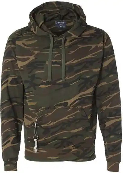 J. America 8615 Polyester Tailgate Hooded Sweatshirt Camo