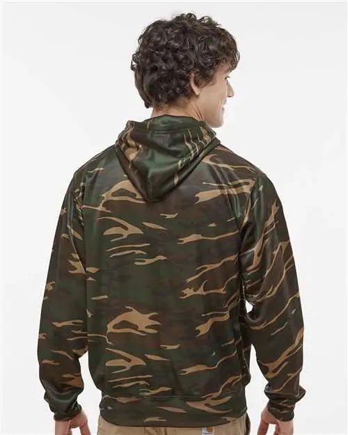 J. America 8615 Polyester Tailgate Hooded Sweatshirt - Camo