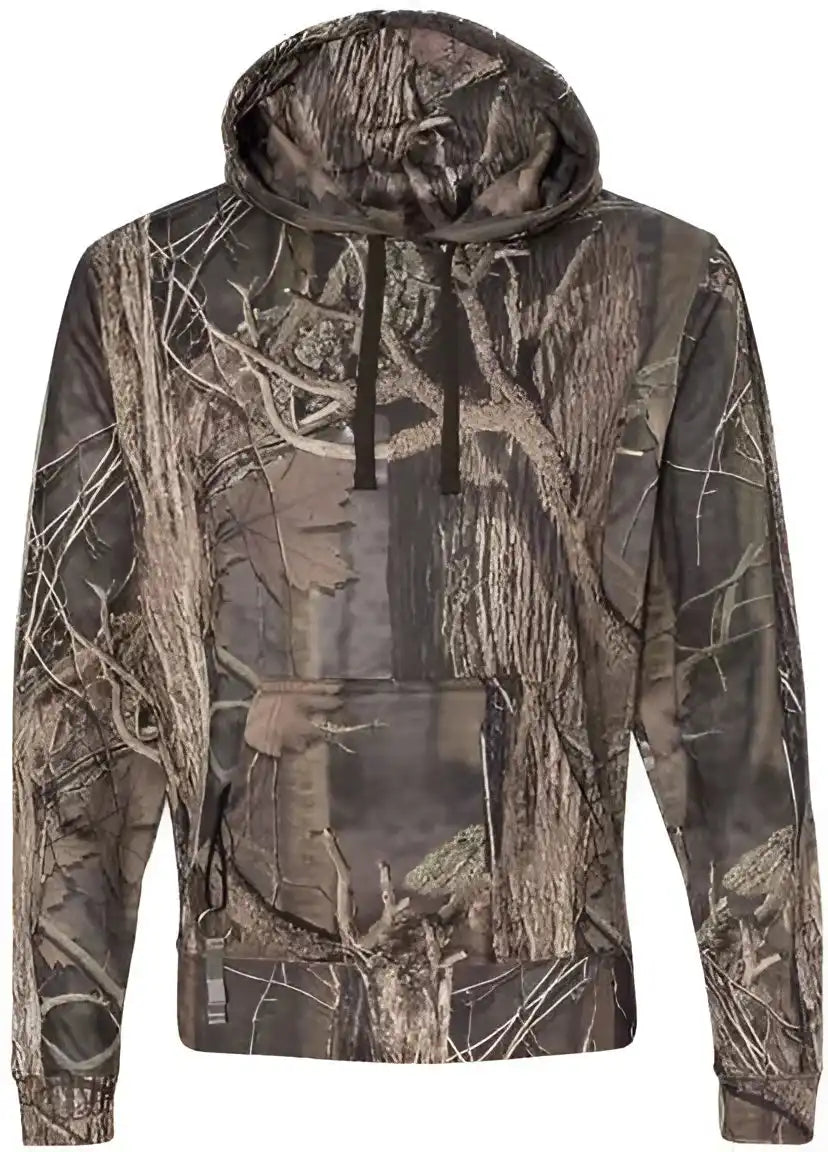 J. America 8615 Polyester Tailgate Hooded Sweatshirt - Outdoor Camo