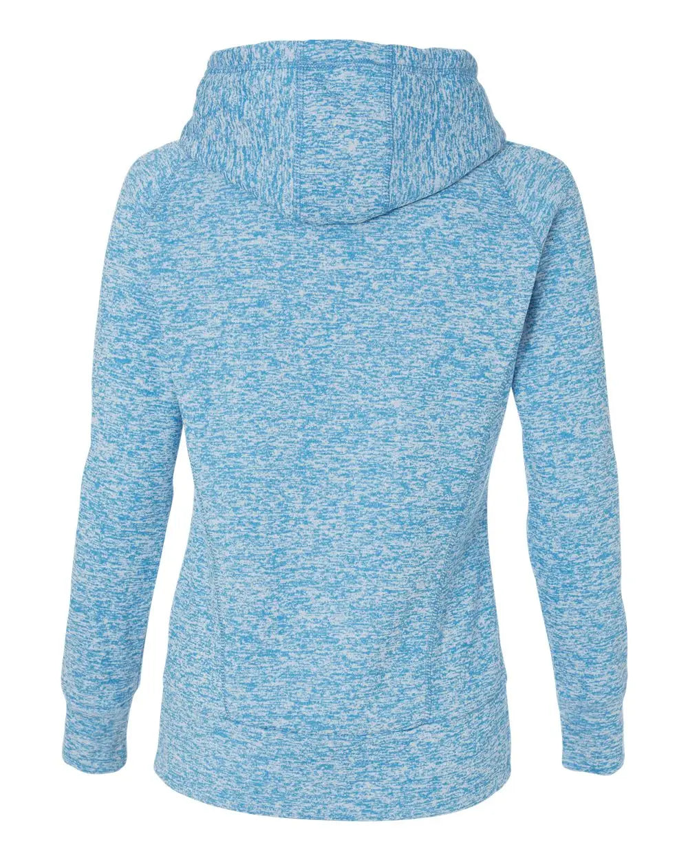 J. America 8616 Women’s Cosmic Fleece Hooded Sweatshirt - Electric Blue Neon Green