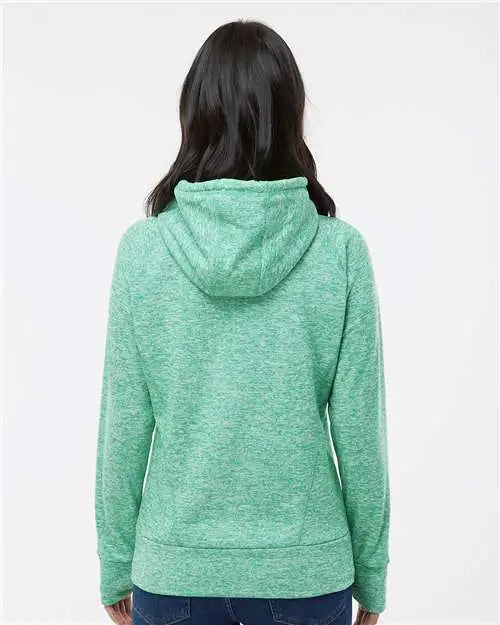J. America 8616 Women’s Cosmic Fleece Hooded Sweatshirt - Emerald Neon Yellow