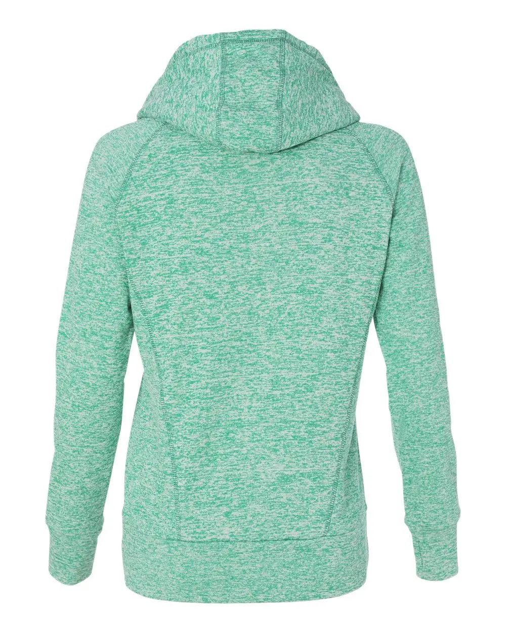 J. America 8616 Women’s Cosmic Fleece Hooded Sweatshirt - Emerald Neon Yellow
