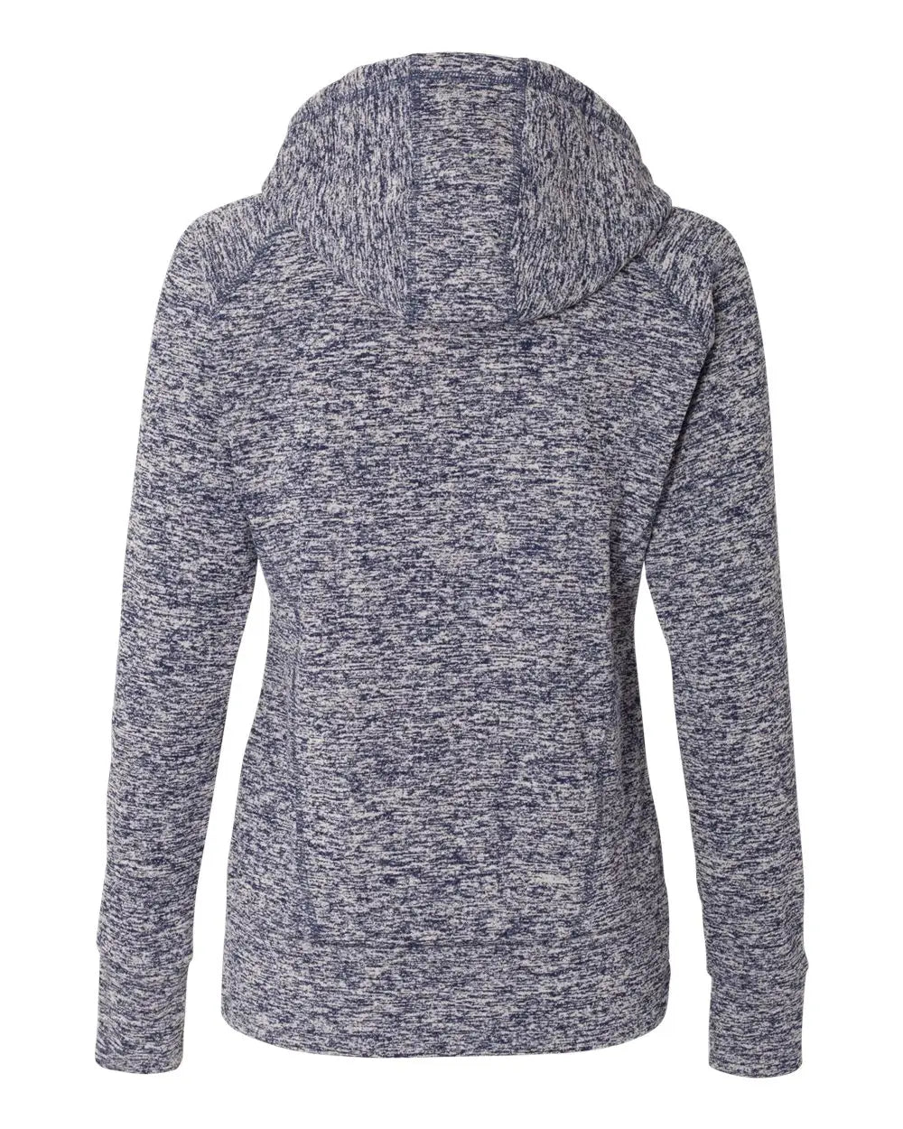 J. America 8616 Women’s Cosmic Fleece Hooded Sweatshirt - Navy Fleck