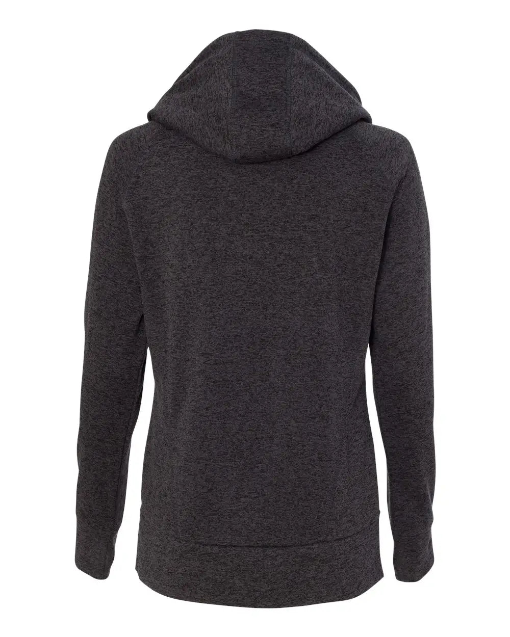 J. America 8616 Women’s Cosmic Fleece Hooded Sweatshirt - Onyx Fleck Electric Blue - Black / s