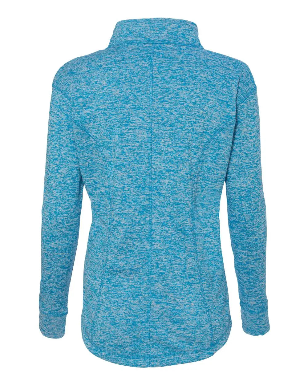 J. America 8617 Women’s Cosmic Fleece Quarter-zip Pullover - Electric Blue Neon Green - s