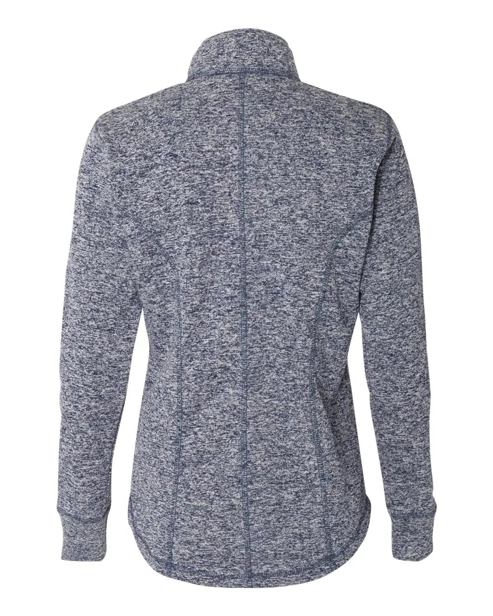 J. America 8617 Women’s Cosmic Fleece Quarter-zip Pullover - Navy Fleck