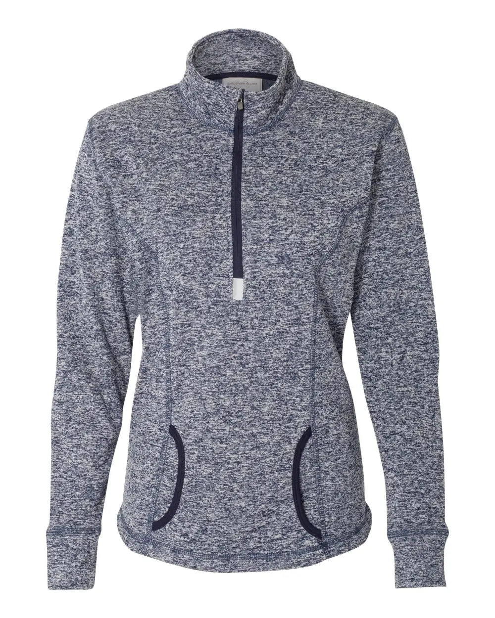 J. America 8617 Women’s Cosmic Fleece Quarter-zip Pullover - Navy Fleck - Fleck/ / s