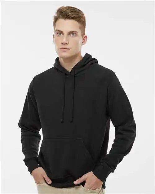 J. America 8620 Cloud Fleece Hooded Sweatshirt - Black