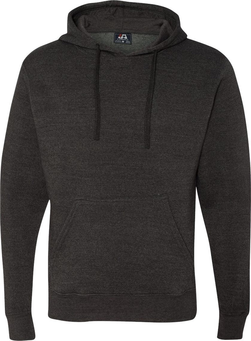 J. America 8620 Cloud Fleece Hooded Sweatshirt - Charcoal Heather - Dark Gray / m