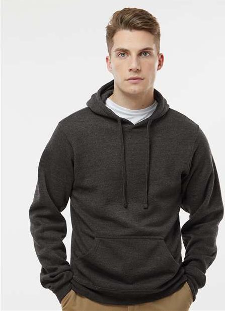 J. America 8620 Cloud Fleece Hooded Sweatshirt - Charcoal Heather