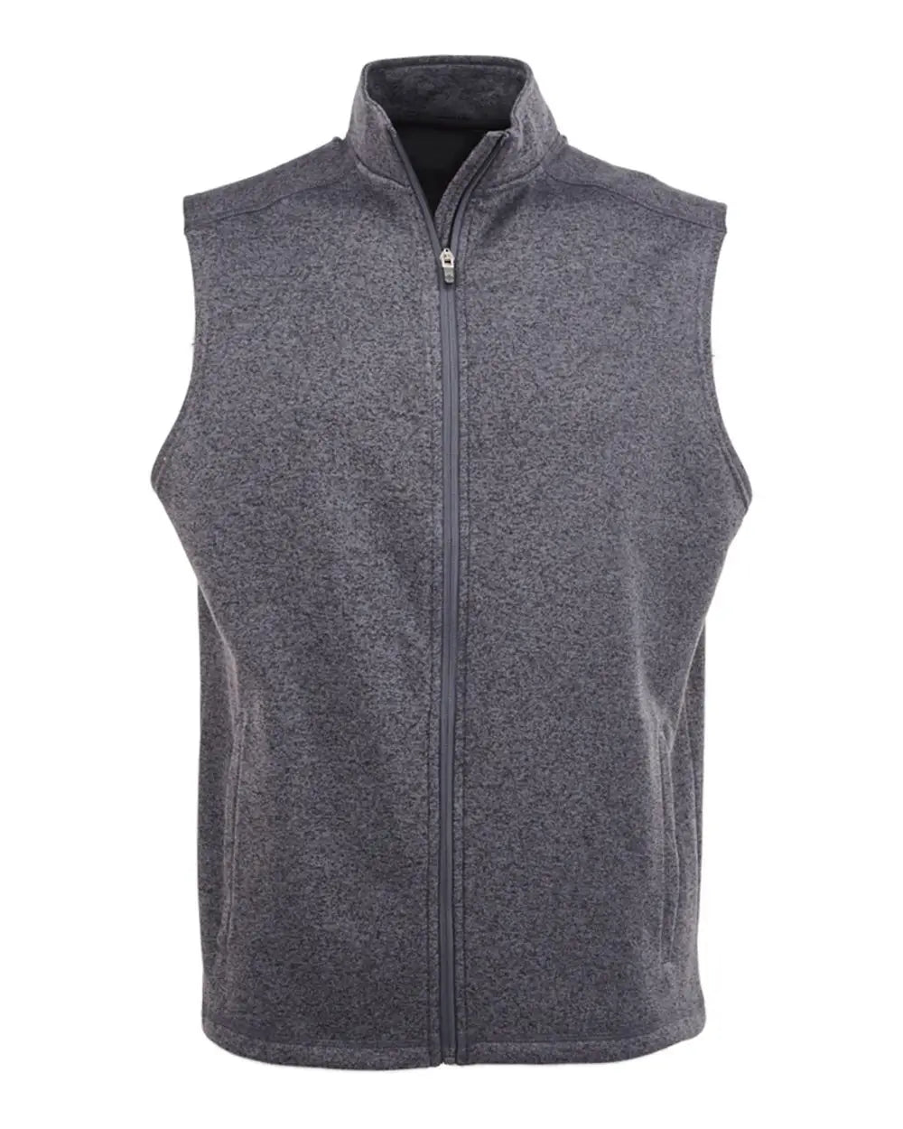 J. America 8631j Cosmic Fleece Vest - 8631 - Onyx Fleck - Adult s
