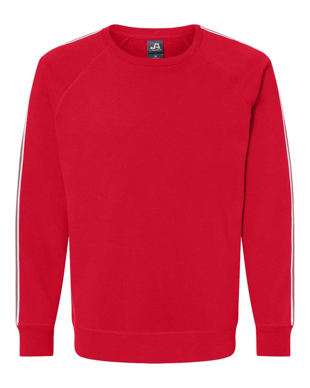 J. America 8641 Rival Fleece Crewneck Sweatshirt - Red - Xs