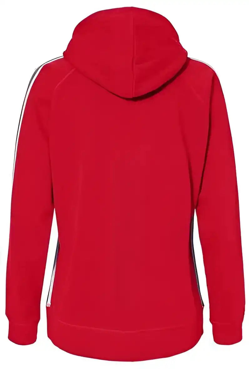 J. America 8642 Women’s Rival Fleece Hooded Sweatshirt Red