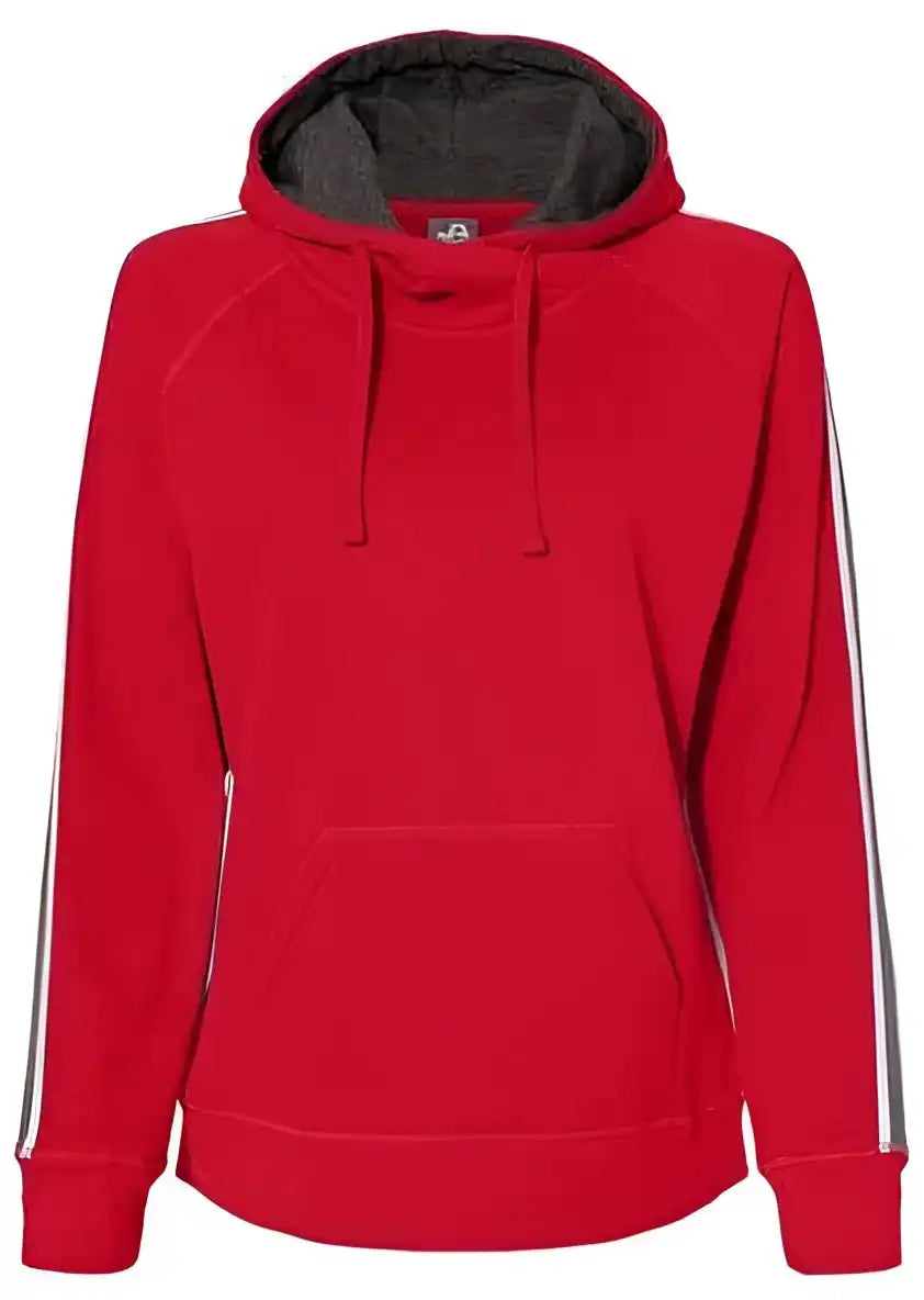 J. America 8642 Women’s Rival Fleece Hooded Sweatshirt Red