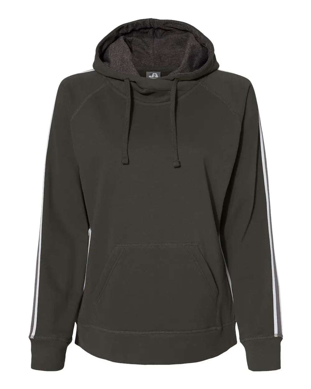 J. America 8642a Women’s Rival Fleece Hooded Sweatshirt - 8642 - Black - Ladies s