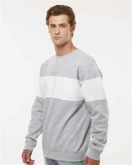 J. America 8646 Varsity Fleece Crewneck Sweatshirt Oxford