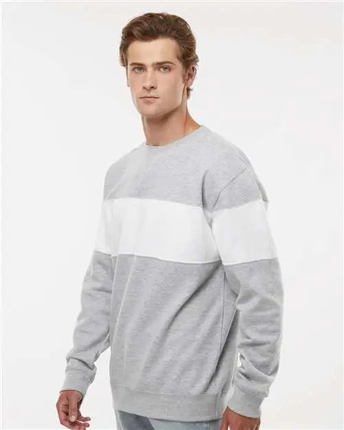 J. America 8646 Varsity Fleece Crewneck Sweatshirt - Oxford