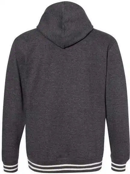 J. America 8649 Relay Fleece Hooded Sweatshirt Black