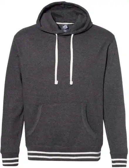 J. America 8649 Relay Fleece Hooded Sweatshirt Black