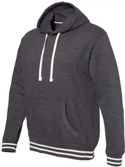 J. America 8649 Relay Fleece Hooded Sweatshirt Black