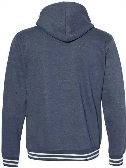J. America 8649 Relay Fleece Hooded Sweatshirt Navy