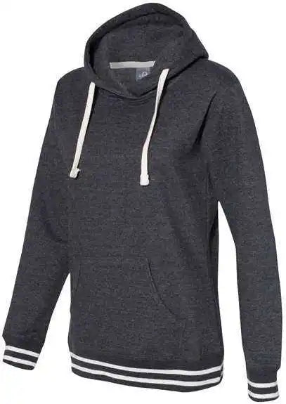 J. America 8651 Womens Relay Hooded Sweatshirt - Black