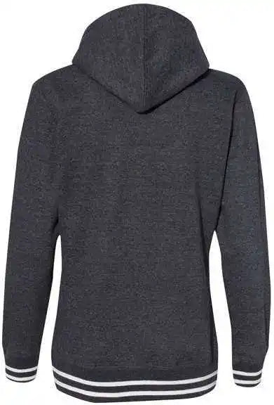 J. America 8651 Womens Relay Hooded Sweatshirt - Black