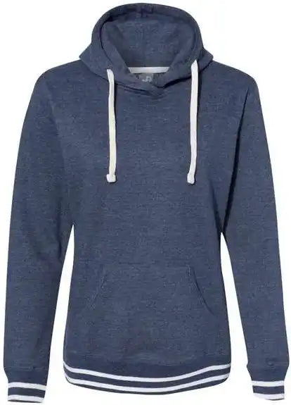 J. America 8651 Womens Relay Hooded Sweatshirt - Navy