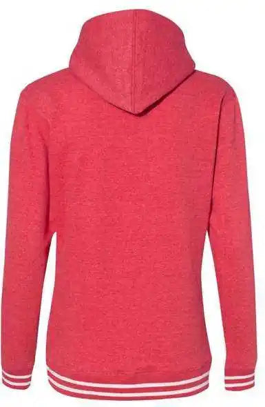 J. America 8651 Womens Relay Hooded Sweatshirt - Red