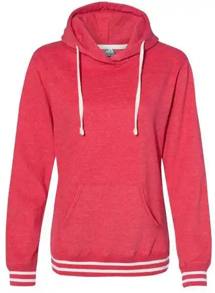 J. America 8651 Womens Relay Hooded Sweatshirt - Red