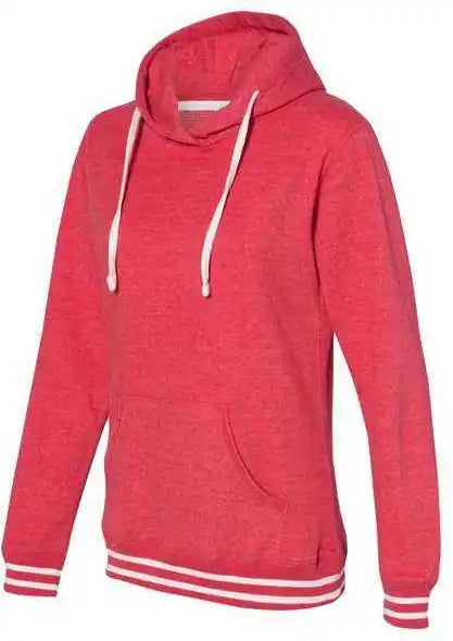J. America 8651 Womens Relay Hooded Sweatshirt - Red